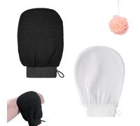 Exfoliating Glove, Cheeky Glow Exfoliating Glove, Deep Body Exfoliator Mitt Dead Skin Remover Shower Scrubbing Gloves Women and Men for Shower (2pcs C)