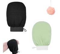 Exfoliating Glove, Cheeky Glow Exfoliating Glove, Deep Body Exfoliator Mitt Dead Skin Remover Shower Scrubbing Gloves Women and Men for Shower (2pcs A)