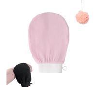 Exfoliating Glove, Cheeky Glow Exfoliating Glove, Deep Body Exfoliator Mitt Dead Skin Remover Shower Scrubbing Gloves Women and Men for Shower (Pink)