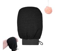 Exfoliating Glove, Cheeky Glow Exfoliating Glove, Deep Body Exfoliator Mitt Dead Skin Remover Shower Scrubbing Gloves Women and Men for Shower (Black)