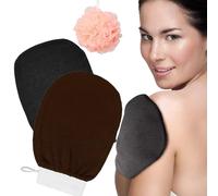 Exfoliating Glove, Silk Exfoliating Mitt, Glove, for Body to Remove Dead Skin and Exfoliating Shower (2Pcs-B)