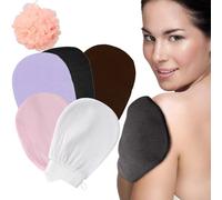 Exfoliating Glove, Silk Exfoliating Mitt, Glove, for Body to Remove Dead Skin and Exfoliating Shower (5Pcs)