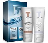 Exfoliating Scrub Set - Body Scrub Set - Skin Care Gift Set for Women & Men - Natural Spa Bath and Shower Kit with Peeling Walnut Body & Face Scrub & Anti Aging Face Cleanser for Gentle Face Wash