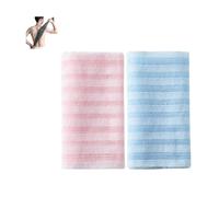 Exfoliating Shower Towel, Scrub Cloth For Body Cleaning, Soft And Durable Wash Cloth Body Towel For Deep Cleaning, Extra Long Body Scrub Cloth for Men Women (Pink+Blue)