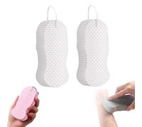 Exfoliating Sponges, Super Soft Exfoliating Bath Shower Sponge, Removes Dead Skin and Impurities from Body, Skin Friendly and Reusable, Have Pink & Blue & White & Gray, for Adults and Children (C2)
