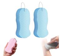 Exfoliating Sponges, Super Soft Exfoliating Bath Shower Sponge, Removes Dead Skin and Impurities from Body, Skin Friendly and Reusable, Have Pink & Blue & White & Gray, for Adults and Children (B2)