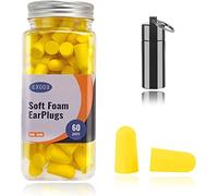 EXGOX Tapones para los oídos de espuma súper suave, 38 dB más alta SNR, 60 pares, talla única que se adapta a prácticamente cualquier usuario cómodo para dormir, roncar, estudiar, ruido, amarillo