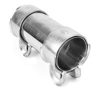 Exhaust clamp 55 mm, double clamp stainless steel universal exhaust system for motorcycle car exhaust pipe (Ø 55 mm/L: 95 mm)