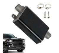 Exhaust Muffler, Stainless Steel Heater Pipe, 7.09x3.54 inches Aluminum Alloy Silencer Accessory for Auto Parking Heater, Noise Reducer Vehicle HVAC System