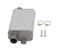 Exhaust Muffler, Stainless Steel Silencer, Aluminum Alloy Noise Reducer, Durabled Anti Rust Construction Compact Low Noise Design for Truck Auto Parking Heater Vehicle Use, 1 Piece