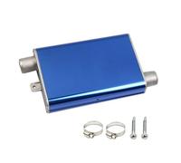 Exhaust Muffler, Stainless Steel Silencer, Aluminum Alloy Noise Reducer, Durabled Anti Rust Construction Compact Low Noise Design for Truck Auto Parking Heater Vehicle Use, 1 Piece