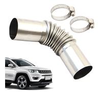 Exhaust Pipe, Flexible Extension Tube, High Temperature Resistant Elbow, Anti Venting Design, 1 Piece Silver, Excellent for Truck, Motorcycle, RV, or Parking Heater Systems