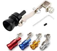 Exhaust Pipe Oversized Roar Maker For Cars And Motorcycles, Universal Aluminum Turbo Sound Exhaust Muffler Pipe Whistle Car Blow Off Valve(Noir,M)
