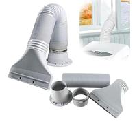 Exhaust pipe window, Air Condition Exhaust Tube, Extension Ventilation Replacement Adapter, AC Hose Connector Fitting, for Bedroom Sturdy Living Room Dormitory Apartment