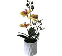 Exhibición artificial de orquídeas Phalaenopsis de bajo cuidado con tonos de color naturales y proporciones equilibradas para armonía visual (B)