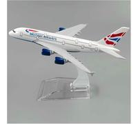 Exhibición Aviones Escala 16 cm 1:400 para el para Airbus A380 British Airways Metal Fundido presión maqueta estantería Decorativa Ideal para Regalar