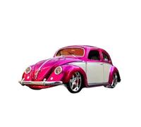 Exhibición De Colección De Modelos De Aleación De Volkswagen Beetle 1951 Coche Clásico Modificado Escala 1:18 1955(Purple)