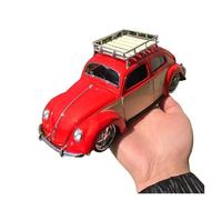 Exhibición De Colección De Modelos De Aleación De Volkswagen Beetle 1951 Coche Clásico Modificado Escala 1:18 1955(Orange)