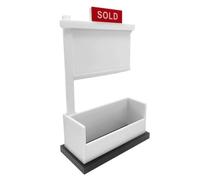 Exhibición de la tarjeta de visita de bienes raíces, Titular de la tarjeta inmobiliaria con el letrero vendido contiene tarjetas de 3,5 x 2 pulgadas para la mesa de recepción