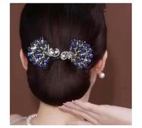 Exhibición de pavo real Alas de ángel Elegante máquina para hacer moños de cabello Lujosa y elegante placa para el cabello Rizador de cabello con diamantes de imitación brillantes Horquilla para el ca