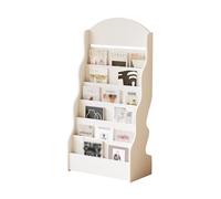 Exhibición Estantería for revistas, expositor de periódicos, for suelo, pared oficina, almacenamiento folletos, información Soporte(Warm White)