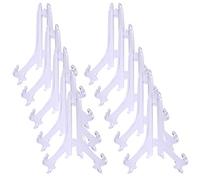 Exhibición plana, Caballetes de plástico o SND, soportes for platos for exhibir imágenes u otros artículos en bodas, oraciones el hogar, cumpleaños, fiestas, exhibidores(Transparent,4inch)
