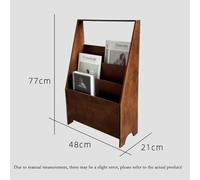 Exhibición Revistero nórdico, estantería sencilla de tres capas, for pósteres, for sala estar, for periódicos, expositor, almacenamiento Soporte(Walnut)