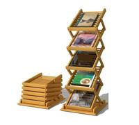 Exhibición Revistero plegable, expositor de folletos, estantería for libros manuales, soporte portátil emergente, estante información Soporte