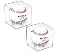 Exhibidor de Béisbol, Cubo Acrílico con Protección UV, Caja Cuadrada Transparente, Almacenamiento de Recuerdos, Estuche Oficial para Autógrafos de Béisbol, se Adapta a Pelotas de Tamaño Oficial