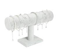 Exhibidor De Pulseras Estante de exhibición for reloj, cadena y pulsera, organizador joyas, soporte for presentación joyería dura, 2 uds Para Pulseras, Collares(Gray)