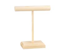 Exhibidor De Pulseras Soporte de exhibición for joyería, accesorios madera maciza, pulseras, pendientes, collares, estante almacenamiento con Base, soporte colgante, 4 Uds Para Pulseras, Collares(L)