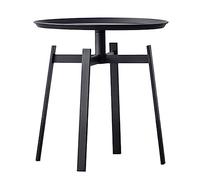 Exhibidores Mesa auxiliar redonda pequeña, mesa de centro, decorativa, mesita noche, moderna for sala estar, dormitorio, oficina, espacios pequeños, 19 pulgadas profundidad x ,6 alto Cotidianos(Negro)