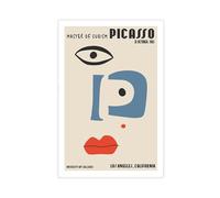 Exhibition by Pablo Picasso - Póster artístico en lienzo y arte de pared, impresión moderna para decoración de dormitorio familiar, sin marco, 40,6 x 61 cm