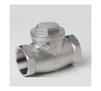 EXHOYAJB Válvula de Aguja Válvula de retención Horizontal con Boca de Alambre de Acero Inoxidable Válvula de retención oscilante de Rosca Hembra de Acero Inoxidable 304 1/2 3/4 1 1-1/4 Pulgadas(DN80)