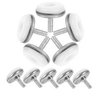 EXHUMKY 10 Piezas Accesorios de Hardware de Almohadilla de pie Ajustable Universal Patas de los Muebles Cromo Patas de Mesa pies Patas de Cama de Repuesto Hoja de Hierro
