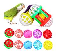 EXHUMKY 12 Piezas Juguetes para Pájaros para Masticar y Estilos para Periquitos y Cacatúas Promueven la Ejercitación del Patas