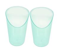 EXHUMKY 2 Piezas Taza para Ancianos de Diseño Antiderrames y Base Prueba de Fugas para Pacientes Postrados y Dificultades de Deglución de Limpiar y Usar la Cama de Unidades