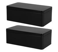 EXHUMKY 2piezas Cajas De Té De Hojalata Contenedor De Almacenamiento Bote De Té Tarro De Metal Para Dulces y Dinero Recipiente Metálico Resistente Con Cierre Hermético Para Bodas y Almacen