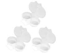 EXHUMKY 3 Piezas Vaporera de Huevos para Microondas Molde Portátil para Huevos Escalfados Accesorio de Cocina Compacto y Fácil de Usar para Cocción Rápida Diaria