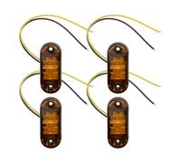 EXHUMKY 4 Luces LED de Posición Lateral para Camión y Remolque, Lámparas Direccionales Amarillas de Señalización, Compactas y Duraderas, Ahorro Energético, Paquete de 4 Unidades