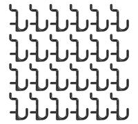 EXHUMKY 50 Ganchos de Metal en Forma de J para Tablero Perforado, Gancho para Estantería y Organizador de Taller, Set de 50 Piezas para Garaje, Cocina y Almacenamiento Industrial