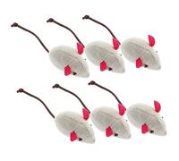 EXHUMKY 6piezas Juguete Interactivo para Gatos De Ratones De Peluche Suaves y Livianos para Jugar Interiores para Construir Relaciones y Diversión Prolongada