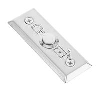 EXHUMKY Botón Pulsador de Salida para Sistema de Control de Acceso de Puertas, Interruptor de Timbre de Acero Inoxidable Estrecho, Placa de Montaje en Pared para Uso Industrial y