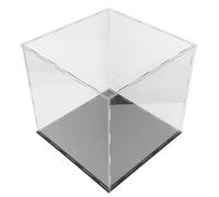 EXHUMKY Caja de Acrílico Transparente para Exhibición y Almacenamiento de Balones de Fútbol, Baloncesto y Voleibol, Tamaño 26.5x26.5x25.5 Cm, Resistente al Polvo, Soporte Multiusos