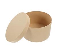 EXHUMKY Caja De Almacenamiento De Cartón Kraft Redonda Para Dulces y Caja De Embalaje Para Galletas y Cosméticos Para Fiestas y Ocasiones Especiales