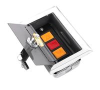 EXHUMKY Caja de Control Manual con Botón Pulsador para Puertas de Persiana Eléctrica y Garajes Diseño Elegante y Funcional con Cerradura Oculta