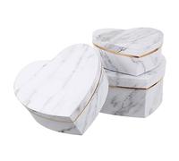 EXHUMKY Caja De Para Guardar 3 Piezas Caja De Papel De Corazón Embalaje De Dulces