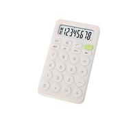 EXHUMKY Calculadora Básica Portátil Blanca de Dígitos para Estudiantes Calculadora de Escritorio Ligera con Botones Redondos Antideslizantes para Oficina y Estudio