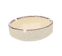 EXHUMKY Cenicero Compacto de Cerámica Japonesa Esmaltada, Diseño bajo Vidriado, Decoración Práctica para Hogar, Soporte para Cenizas, Estilo Artístico y Retro, Color Claro, para Sala