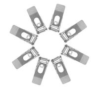 EXHUMKY Clips De Luz Empotrada Resorte Metálico, Adaptadores Para Focos Empotrables, Accesorios Para Paneles y Downlights, 8 Piezas, Instalación Rápida Para Iluminación De Pasillos y Techos